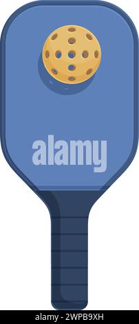 Spielen Sie Paddle Sport Icon Cartoon Vektor. Pickleball-Spiel. Kunststoffabzeichen Stock Vektor