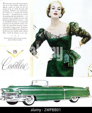 1954 Cadillac Cabriolet mit Jean Patchett amerikanischem Modell Stockfoto
