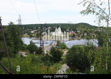 Petrosawodsk, Karelien, Russland, 07.26.22 die Kirche der Darstellung des Herrn ist eine orthodoxe Kirche, ein architektonisches Denkmal in Salomennoje Stockfoto