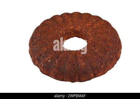 Walnusskuchen aus hausgemachtem Buchweizenmehl. Glutenfreies gesundes Esskonzept. Stockfoto