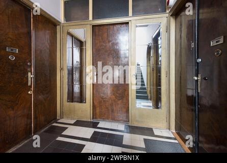 Gebäudekomplex in den Straßen Domagaliczow und Kochanowskiego, Ferdynand Kassler, Lemberg, Ukraine Stockfoto