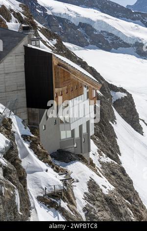 Top of Europe, Sphinx Observatorium auf der Spitze der Junfrau in der Schweiz, dem Gipfel der Alpen Stockfoto