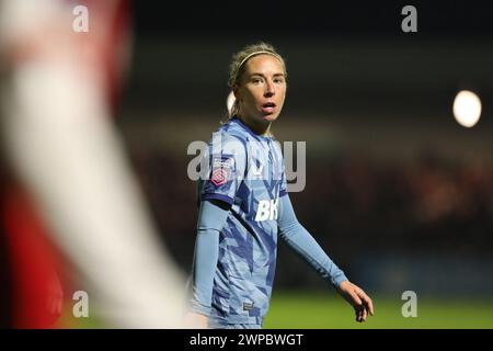 Borehamwood, Großbritannien. März 2024. Jordan Nobbs von Aston Villa Women während des Women's Continental Cup-Spiels zwischen Arsenal Women und Aston Villa Women im Meadow Park, Borehamwood, England am 6. März 2024. Foto von Joshua Smith. Nur redaktionelle Verwendung, Lizenz für kommerzielle Nutzung erforderlich. Keine Verwendung bei Wetten, Spielen oder Publikationen eines einzelnen Clubs/einer Liga/eines Spielers. Quelle: UK Sports Pics Ltd/Alamy Live News Stockfoto