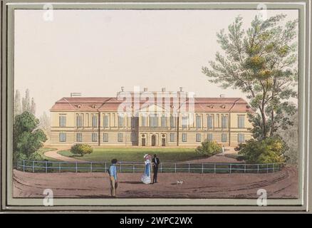 Darstellung des Palais Metternich in Wien, gemalt von Mollo, Gurk und Zinke zwischen 1818 und 1823, mit Schwerpunkt auf Architektur und urbanes Setting. Stockfoto