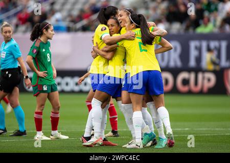 San Diego, USA. Februar 2024. San Diego, USA, 27. Februar 2024 CONCACAF Women's Gold Cup Semifinale während des Women's Gold Cup Semifinales zwischen Brasilien und Mexiko im Snapdragon Stadium in San Diego, Kalifornien. (Xavier Hernandez/SPP) Credit: SPP Sport Press Photo. /Alamy Live News Stockfoto