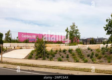 Caddens Hill Quarter, neues Wohngebiet in Caddens, Vorort von Sydney im Großraum Western Sydney, NSW, Australien, 2024 Stockfoto