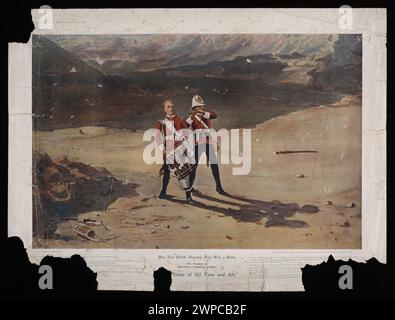 Illustration aus Rudyard Kiplings Geschichte „Drivers from Fore and Aft“ von Edward Matthew Hale, veröffentlicht von Raphael Tuck & Sons in London nach 1888, mit Charakteren und Setting. Stockfoto