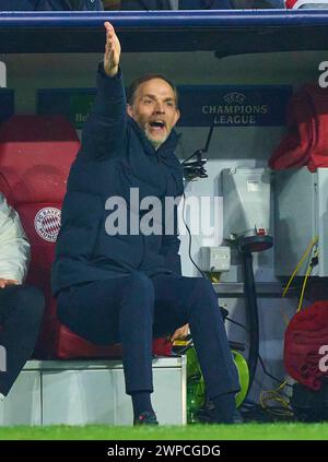 Trainer Thomas Tuchel (FCB), Teammanager, Headcoach, Trainer, im Achtelfinale FC BAYERN MÜNCHEN - LAZIO ROM der Fußball UEFA Champions League in der Saison 2023/2024 in München, 5. März 2024. Achtelfinale, FCB, München © Peter Schatz / Alamy Live News Stockfoto