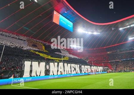 FC BAYERN MÜNCHEN - LAZIO ROM 3-0 der Fußball UEFA Champions League in der Saison 2023/2024 in München, 5. März 2024. Achtelfinale, FCB, München © Peter Schatz / Alamy Live News Stockfoto