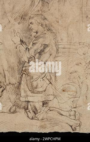 Ein Gemälde von Peter Paul Rubens, um 1622, die Johanna von Arc, die orleanische Jungfrau (ca. 1412–1431). Das Kunstwerk gehört zu historischen Sammlungen aus der Bibliothek der Heiligen Maria Magdalena in Wrocław und anderen europäischen Sammlungen, die flämischen Stil, Kostümdetails und religiöse Ikonographie zeigen. Stockfoto