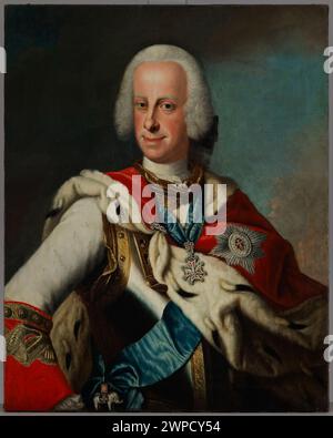 Ölporträt von Ludwig VIII. Heski gemalt von Adam Georg Eger zwischen 1751 und 1800. Das Gemälde zeigt das Thema in formeller Kleidung und illustriert den europäischen Porträtstil des 18. Jahrhunderts. Stockfoto
