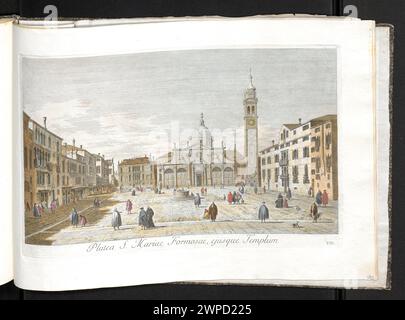 The View of Campo Santa Maria Formosa, in: urbis venetiarum Prospektus celebros ex antonii Canal tabulis xl aere expressi ab antonio visentini; Visentini, Antonio (1688-1782), Canaletto (1697-1768), Viero, Teodoro (Venedig; Verlag; Ca 1750-1819); 1735-1800 (1742-00-00-1742-00);Venedig (Italien), Italien (Staat), Album, italienische Grafik, Kirchen (Architekt), Stadtlandschaften, Plätze, Reproduktionsgrafik, Relais, WeDuty, Italienisch (Kultur) Stockfoto