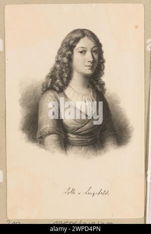 Dieses Porträt zeigt Charlotte Schiller, geschaffen von Albrecht Fürchtegott Schultheiß, als Beispiel für europäische Porträts und künstlerische Darstellungen des 19. Jahrhunderts. Stockfoto