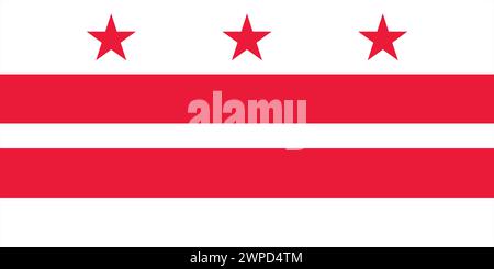 Flagge der Stadt Washington D.C. Stockfoto