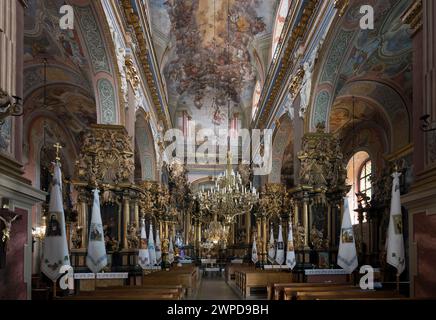 Die Kirche des Heiligen Andreas und das Bernardinenkloster in Lemberg, Ukraine Stockfoto