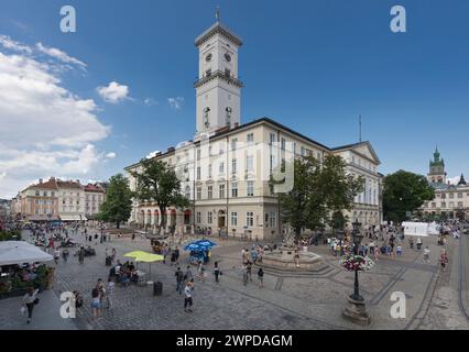 Rathaus von Lemberg, Marktplatz in Lemberg, Ukraine Stockfoto