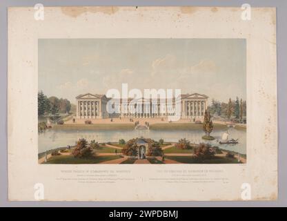 Blick auf die Paś in Romanów auf Wośne; Bachelier, Charles Claude (ca. 1830-CA 1887), Tirpenne, Jean-Louis (1801-1878), Taubert, Gustav Friedrich Amalius (1755-1839), Lemertcier, Rose Joseph (Paris; Paris 1899), Wilcza Ski, Jan Kazimierz (1806-1885); 1854 (1854-00-00-1854-00); Stockfoto