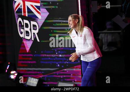 Molly Caudery (GBR, Pole Vault) während der Leichtathletik-Weltmeisterschaft 2024 in der Emirates Arena, Glasgow (Foto: Pat Isaacs | MI News) Stockfoto