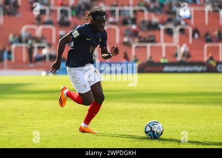 MENDOZA, ARGENTINIEN - 25. MAI: Brayann Pereira (Frankreich) bei der FIFA U20-Weltmeisterschaft Argentinien 2023 gegen Gambia Stockfoto