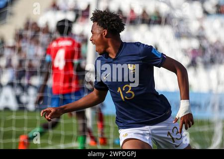 MENDOZA, ARGENTINIEN – 25. MAI: Wilson Odobert aus Frankreich feiert sein Tor bei der FIFA U20-Weltmeisterschaft Argentinien 2023 im Spiel Frankreich gegen Gambia Stockfoto