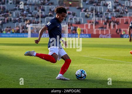 MENDOZA, ARGENTINIEN - 25. MAI: Therence Koudou aus Frankreich bei der FIFA U20-Weltmeisterschaft Argentinien 2023 gegen Gambia Stockfoto