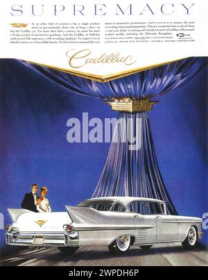 1958 Cadillac Sedan de Ville „Supremacy“-Printwerbung Stockfoto