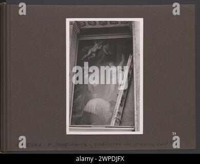 Vilnius. Kathedrale, Fotofotografie von Franciszek Smuglewicz - "Mord an St. Stanisław'; Zdanowscy, Edmund und Bolesław; vor 1939 (1930-00-00-1939-00); Stockfoto