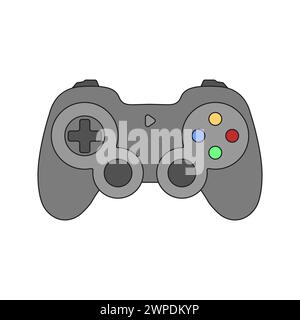 Vektorsymbol des Controllers. Joystick-Logo. Vektorsymbol der Spielkonsole. Schicke, einfache Gamepads. Stock Vektor