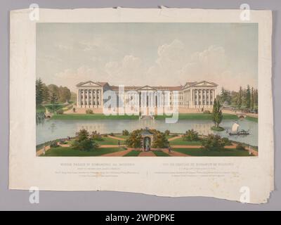 Blick auf die Paś in Romanów am Wośne; Bachelier, Charles Claude (ca. 1830-CA 1887), Tirpenne, Jean-Louis (1801-1878), Taubert, Gustav Friedrich Amalius (1755-1839), Lemertcier, Benard et Cie (Paris 1837-CA 1880), Wilcza Ski, Jan Kazimierz (1806-1885); 1854 (1854-00-00-1854-00-00); Stockfoto