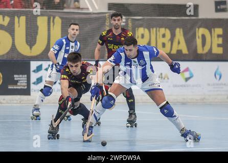 Vila Nova de Famalicão, 03/2024 - Riba d'Avehosted Fud Futebol Clube do Porto heute Abend im Pavilhão do Parque das Tílias - Riba d'an das Roundound des 16. Portugiesischen Pokals, Saison 2023/24. Franco Pósito; Carlo di Benedetto (Miguel Pereira/Global Imagens) Credit: Atlantico Press/Alamy Live News Stockfoto
