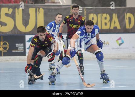 Vila Nova de Famalicão, 03/2024 - Riba d'Avehosted Fud Futebol Clube do Porto heute Abend im Pavilhão do Parque das Tílias - Riba d'an das Roundound des 16. Portugiesischen Pokals, Saison 2023/24. Franco Pósito; Carlo di Benedetto (Miguel Pereira/Global Imagens) Credit: Atlantico Press/Alamy Live News Stockfoto