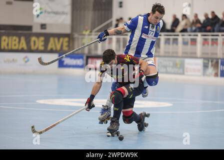 Vila Nova de Famalicão, 06/2024 - Riba d'Avehosted Fud Futebol Clube do Porto heute Abend im Pavilhão do Parque das Tílias - Riba d'an das Roundound des 16. Portugiesischen Pokals, Saison 2023/24. Goncalo Alves; Rui Silva 'Fos' (OT; Miguel Pereira/Global Imagens) Credit: Atlantico Press/Alamy Live News Stockfoto
