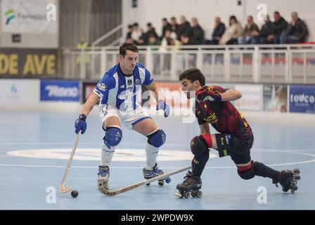 Vila Nova de Famalicão, 06/2024 - Riba d'Avehosted Fud Futebol Clube do Porto heute Abend im Pavilhão do Parque das Tílias - Riba d'an das Roundound des 16. Portugiesischen Pokals, Saison 2023/24. Goncalo Alves; Rui Silva 'Fos' (OT; Miguel Pereira/Global Imagens) Credit: Atlantico Press/Alamy Live News Stockfoto