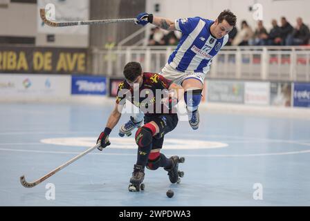Vila Nova de Famalicão, 06/2024 - Riba d'Avehosted Fud Futebol Clube do Porto heute Abend im Pavilhão do Parque das Tílias - Riba d'an das Roundound des 16. Portugiesischen Pokals, Saison 2023/24. Goncalo Alves; Rui Silva 'Fos' (OT; Miguel Pereira/Global Imagens) Credit: Atlantico Press/Alamy Live News Stockfoto