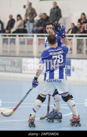 Vila Nova de Famalicão, 06/2024 - Riba d'Avehosted Fud Futebol Clube do Porto heute Abend im Pavilhão do Parque das Tílias - Riba d'an das Roundound des 16. Portugiesischen Pokals, Saison 2023/24. Carlo di Benedetto feiert das Tor. (Miguel Pereira/Global Imagens) Credit: Atlantico Press/Alamy Live News Stockfoto