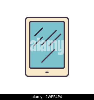 Vektorsymbol für Tablet-PC. Isoliert auf weißem Hintergrund. Vektorillustration Stock Vektor