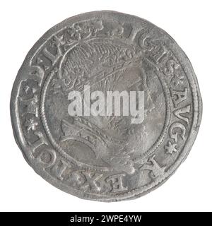 Litauischer Pfennig auf Halt Litauisch; Zygmunt II August (polnischer König; 1544-1572); 1545 (1545-00-00-1545-00-00); Stockfoto