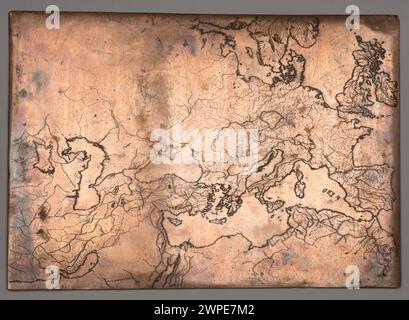 Karte von Europa, erstellt von Joachim Lelewel im Jahr 1822, zeigt politische Grenzen, Länder, Städte und geographische Besonderheiten des frühen 19. Jahrhunderts. Stockfoto