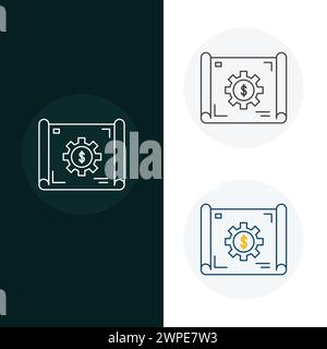 Design Von Vektorsymbolen Für Geschäftspläne Stock Vektor