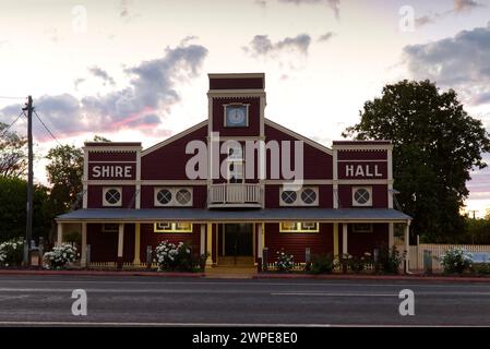 Historisches Warroo Town Hall Gebäude in Surat Queensland Australien Stockfoto