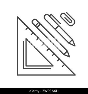 Bürobedarf Work Essentials Vektor-Symbol-Design Stock Vektor