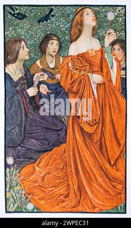 Chance, Farbhalbton des Aquarellgemäldes von Eleanor Fortescue Brickdale Stockfoto