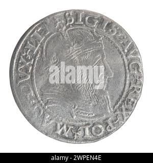 Litauischer Pfennig auf Halt Litauisch; Zygmunt II August (polnischer König; 1544-1572); 1559 (1545-00-00-1545-00-00); Stockfoto