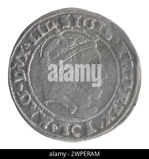 Litauischer Pfennig auf Halt Litauisch; Zygmunt II August (polnischer König; 1544-1572); 1546 (1545-00-00-1545-00-00); Stockfoto