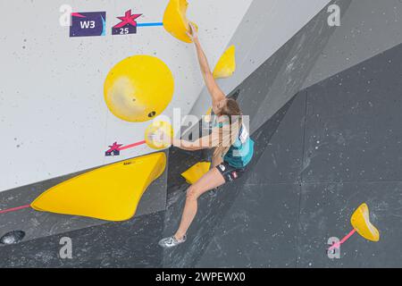 Jessica Pilz (Österreich). Sportklettern. Europameisterschaften München 2022 Stockfoto