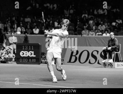 ANDERS JÄRRYD schwedischer Tennisspieler im Davis Cup Finale gegen Indien in Skandinavium Göteborg Stockfoto