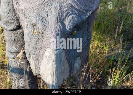 Dinosaurierpark in Krasiejów. Der größte Jurassic Park in Polen und sogar in Europa. Opole, Polen, 2018 Stockfoto