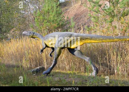Dinosaurierpark in Krasiejów. Der größte Jurassic Park in Polen und sogar in Europa. Opole, Polen, 2018 Stockfoto