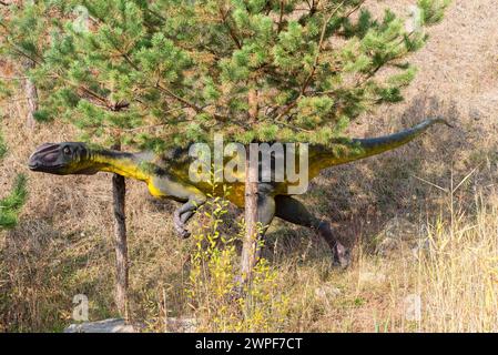 Dinosaurierpark in Krasiejów. Der größte Jurassic Park in Polen und sogar in Europa. Opole, Polen, 2018 Stockfoto