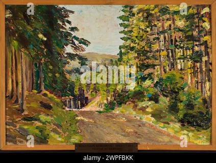 Konstantin Korovin malte im frühen 20. Jahrhundert sibirische Landschaften, die Wälder im modernistischen russischen Stil darstellen. Stockfoto